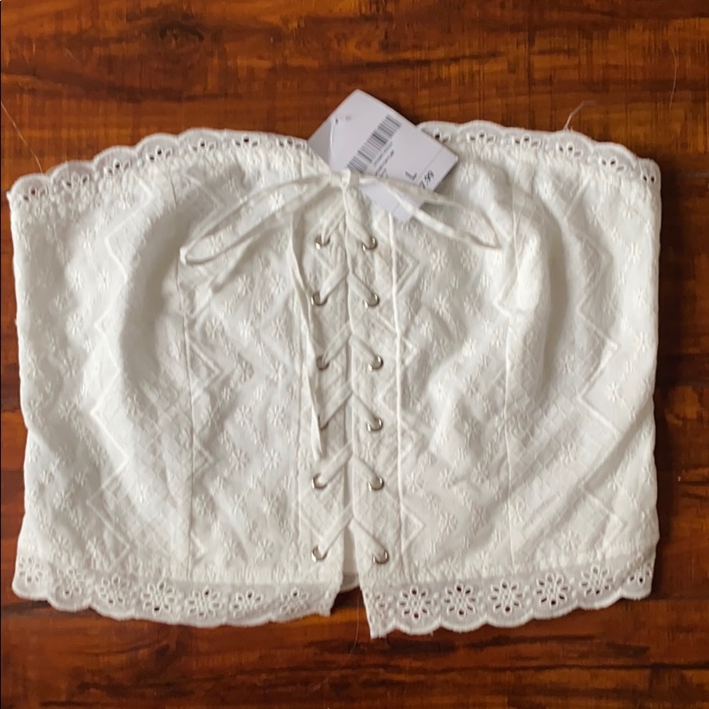 Brand new white Corset crop too